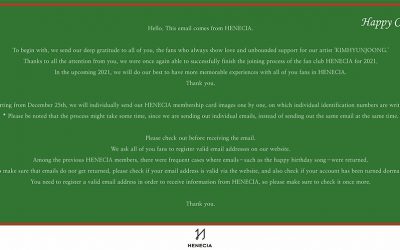 Kim Hyun Joong : HENECIA Agency message