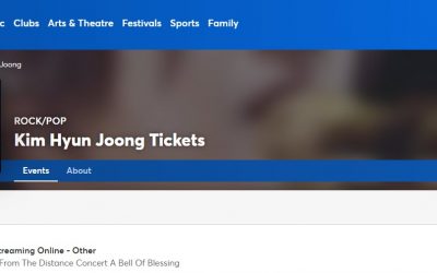 Kim Hyun Joong’ Distance Concert 3 Oct :  Ticketmaster.es comment